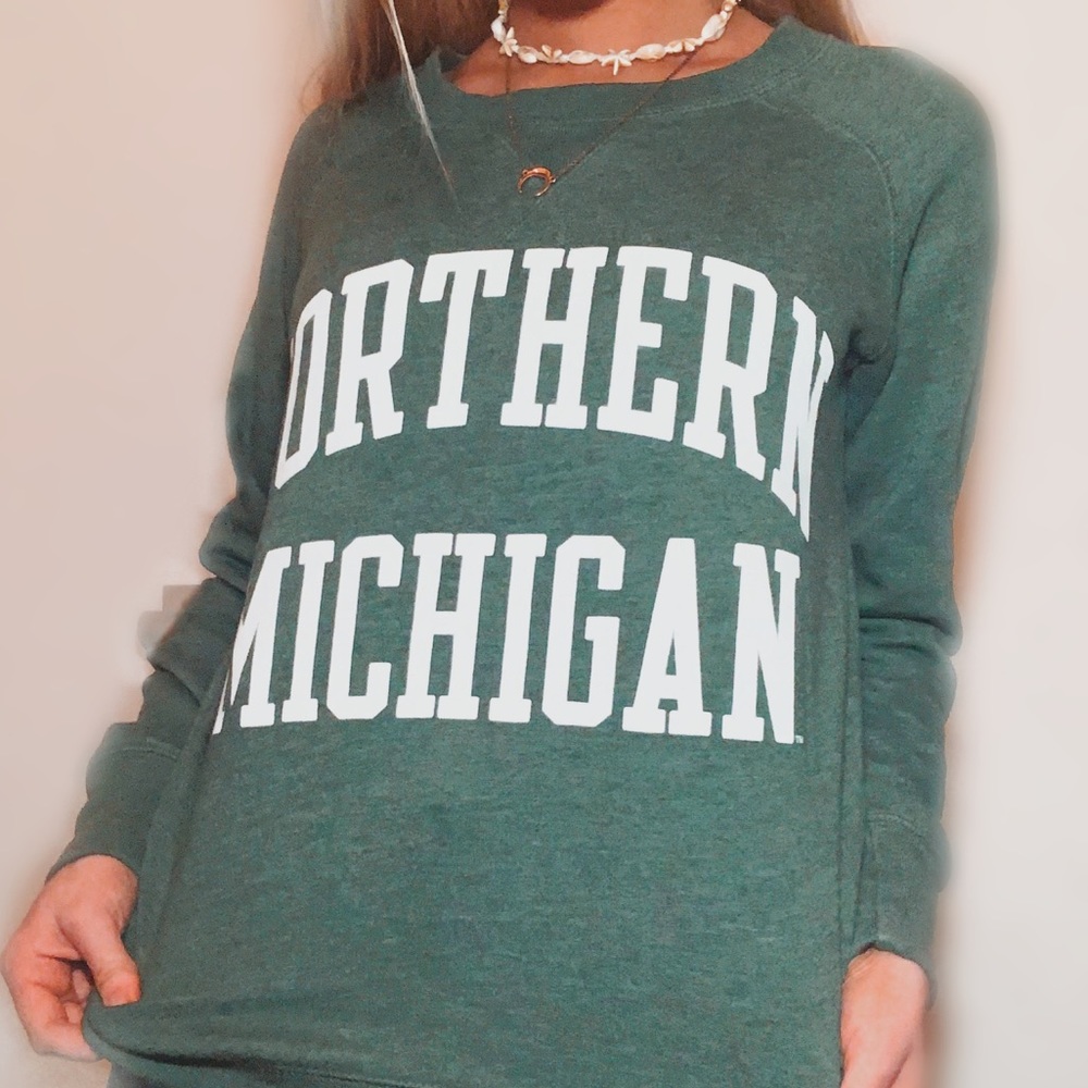 Northern Michigan U Army Green Sweatshirt